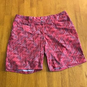 Adidas Board Shorts Dark Coral Print Size 6